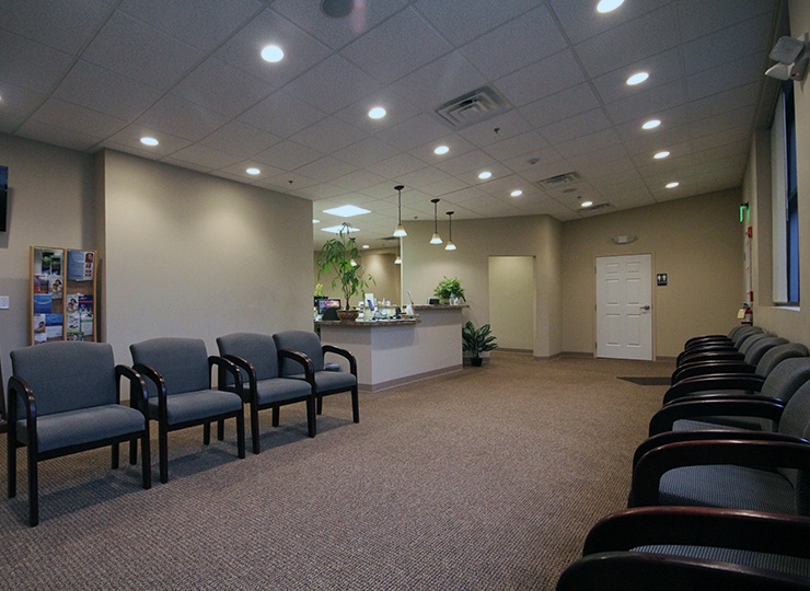 Comfortable patient waiting area