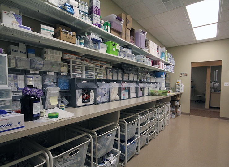 Sanitation and storage area