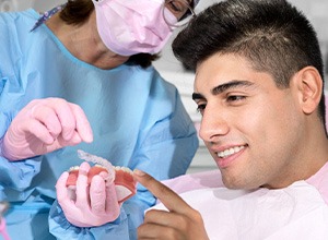 Young man attending appointment for Invisalign