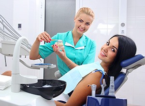 smiling dental patient