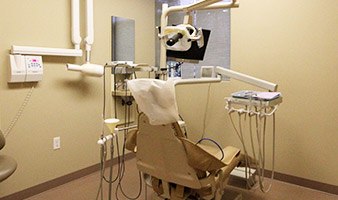 Dental exam room in Abington dental office