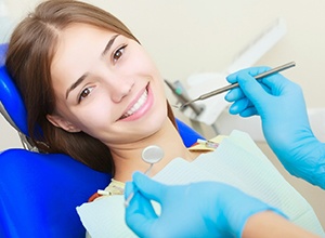 smiling dental patient