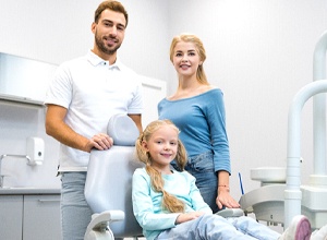 family at dentist