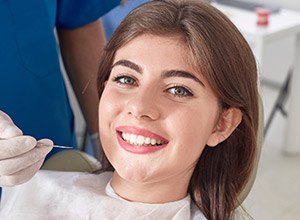 Abington Preventive Dentistry Smiling woman in dental chair