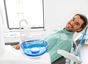 relaxed male dental patient
